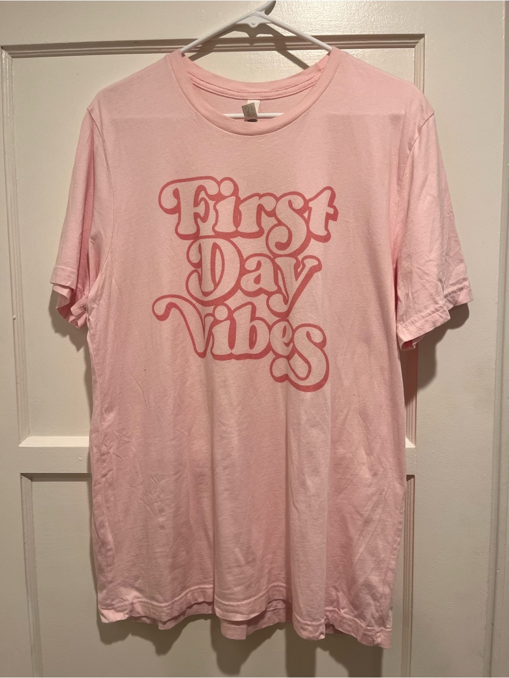 Bella Canvas Pink "First Day Vibes" Graphic Tee